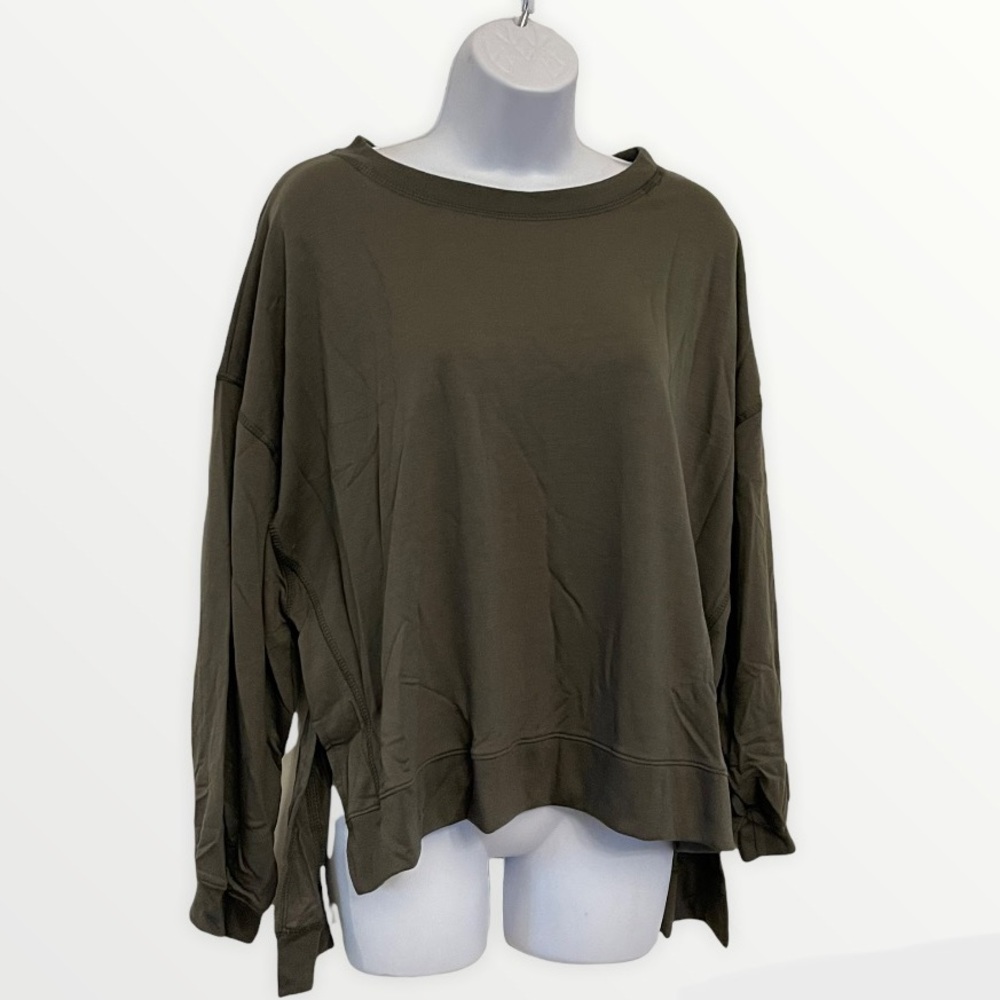 FOUND Olive Green Long Sleeve Crew Neck